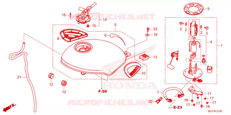 BRANDSTOF TANK/BRANDSTOF POMP Honda MOTO 500 CL 2023  CL500AP