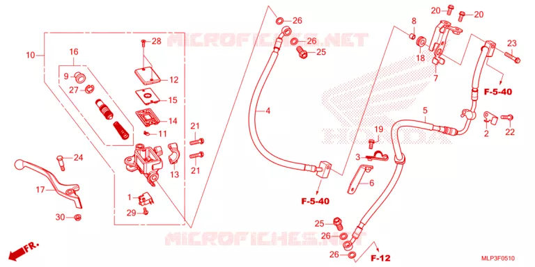 VOOR REM HOOFD CILINDER Honda MOTO 500 CL 2023  CL500AP