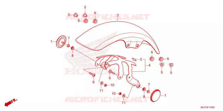 VOOR STROOMLIJNKAP/OPSTAP VLOER Honda MOTO 500 CL 2023  CL500AP