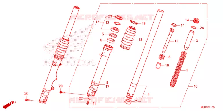 VOOR VORK/STURING STANG Honda MOTO 500 CL 2023  CL500AP