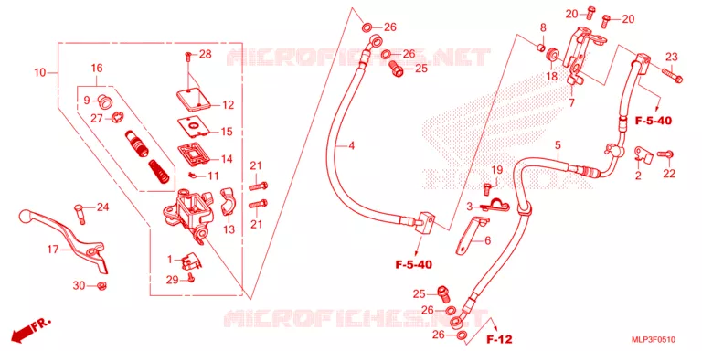 VOOR REM HOOFD CILINDER Honda MOTO 500 CL 2023  CL500AP