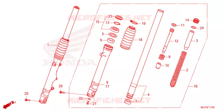 VOOR VORK/STURING STANG Honda MOTO 500 CL 2023  CL500AP