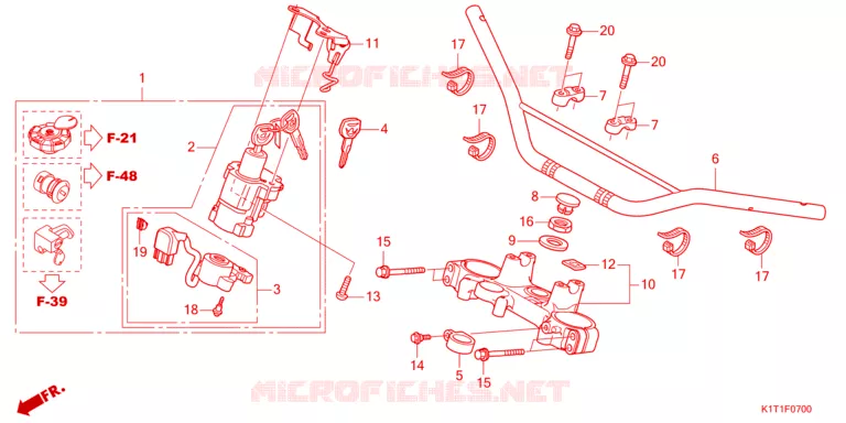 HENDEL PIJP/BOVENSTE BRUG (CRF250LA/LDA) Honda MOTO 250 CRF 2024  CRF250LAP