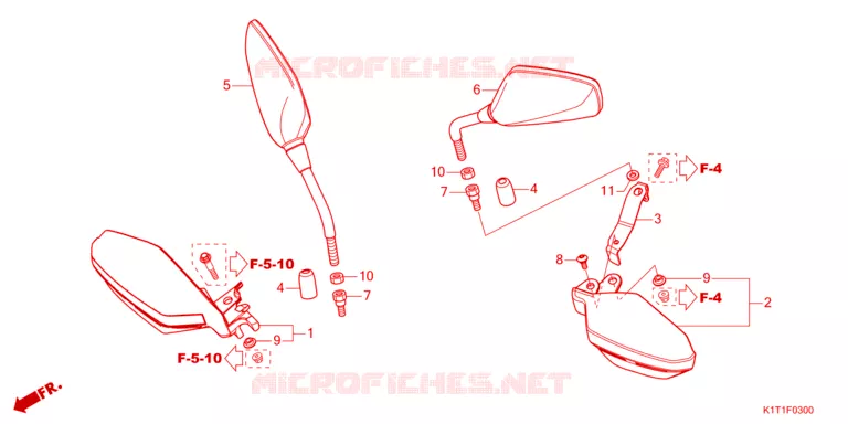 SPIEGEL - HANDKAP Honda MOTO 250 CRF 2024  CRF250LAP