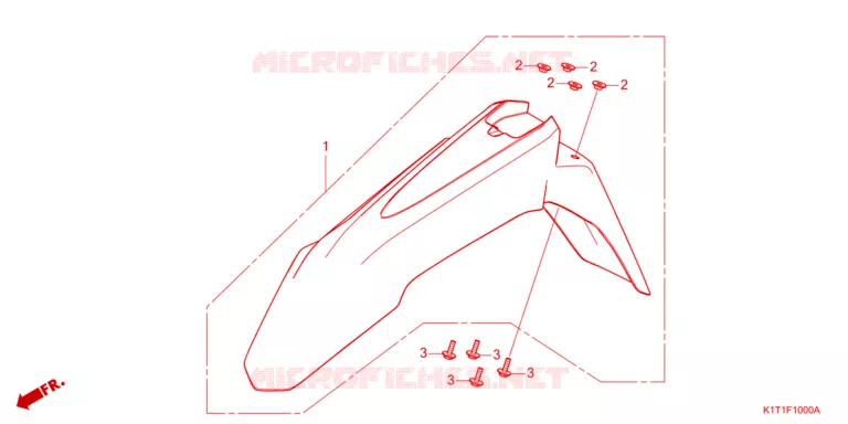 VOOR STROOMLIJNKAP/OPSTAP VLOER Honda MOTO 250 CRF 2023  CRF250LAP