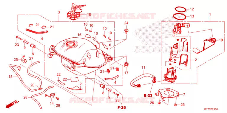 BRANDSTOF TANK (CRF250L/LA,CRF300L/LA) Honda MOTO 250 CRF 2023  CRF250LAP
