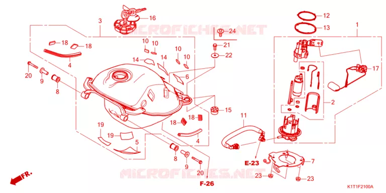 BRANDSTOF TANK (CRF250LA/LDA) Honda MOTO 250 CRF 2023  CRF250LDAP