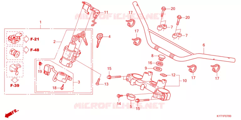 HENDEL PIJP/BOVENSTE BRUG (CRF250LA/LDA) Honda MOTO 250 CRF 2024  CRF250LDAP