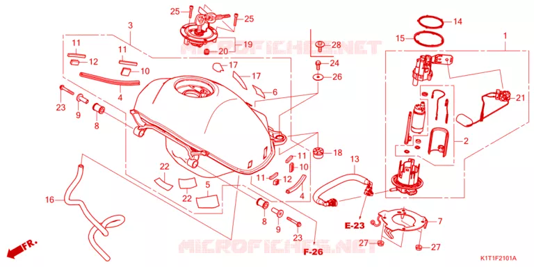 BRANDSTOF TANK (CRF250LRA/LRD) Honda MOTO 250 CRF 2023  CRF250LRAP