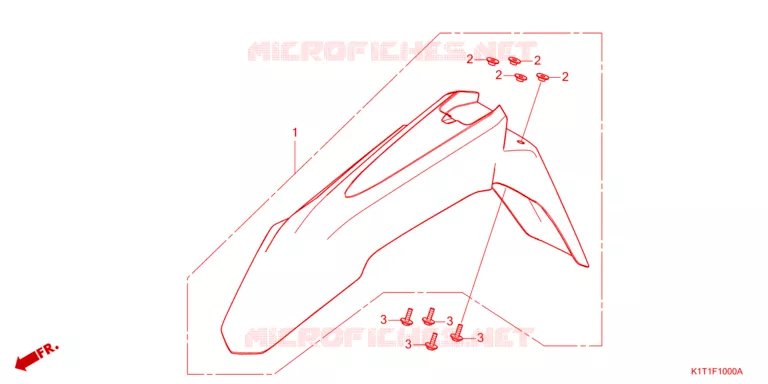 VOOR STROOMLIJNKAP/OPSTAP VLOER Honda MOTO 250 CRF 2023  CRF250LRAP
