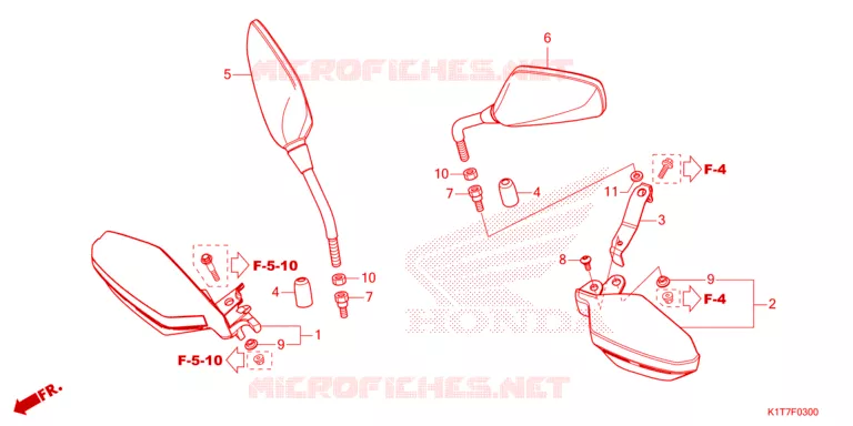 SPIEGEL - HANDKAP Honda MOTO 250 CRF 2023  CRF250LRAP