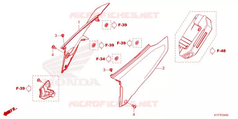 ZIJ-AFDEKKING  Honda MOTO 250 CRF 2023  CRF250LRAP