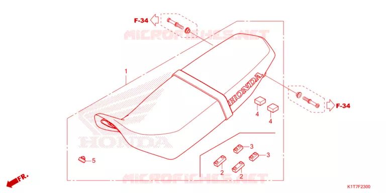 ZITTING/ZITTING KAP Honda MOTO 250 CRF 2023  CRF250LRAP