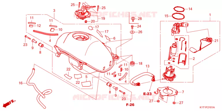 BRANDSTOF TANK (CRF250LRA/LRD) Honda MOTO 250 CRF 2023  CRF250LRDP