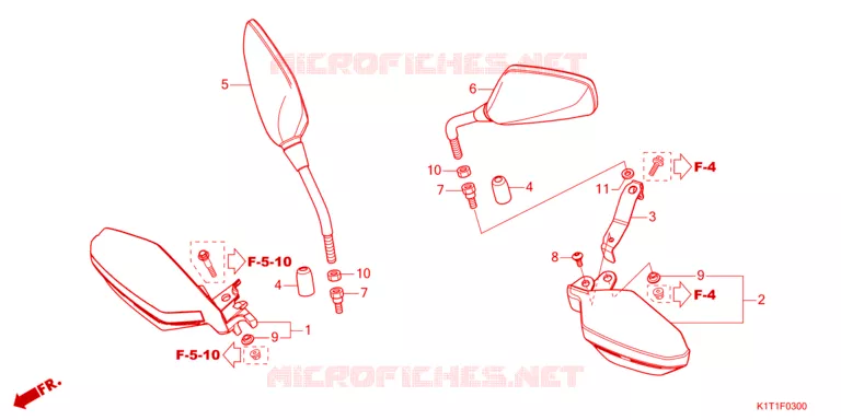 SPIEGEL - HANDKAP Honda MOTO 250 CRF 2023  CRF250LRDP