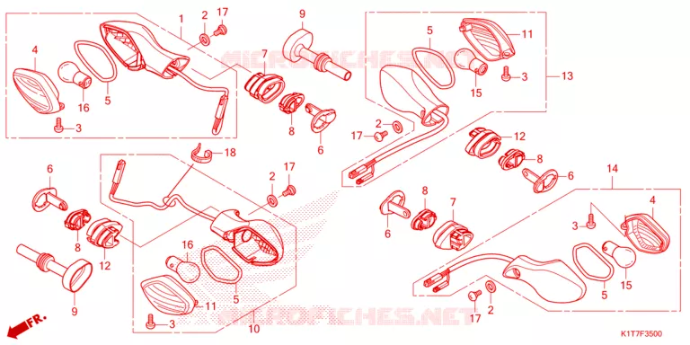 KNIPPERLICHT (CRF300LA-ED,2ED) Honda MOTO 300 CRF 2024  CRF300LAP