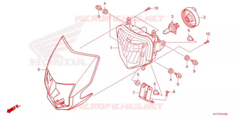 KOPLAMP (CRF300LA-ED,2ED) Honda MOTO 300 CRF 2024  CRF300LAP