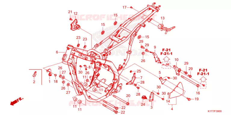 FRAME CHASSIS Honda MOTO 300 CRF 2023  CRF300LRAP