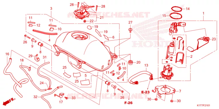BRANDSTOF TANK (CRF250LR/LRA,CRF300LR/LRA) Honda MOTO 300 CRF 2023  CRF300LRAP