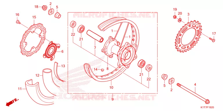 ACHTER WIEL Honda MOTO 300 CRF 2024  CRF300LRP