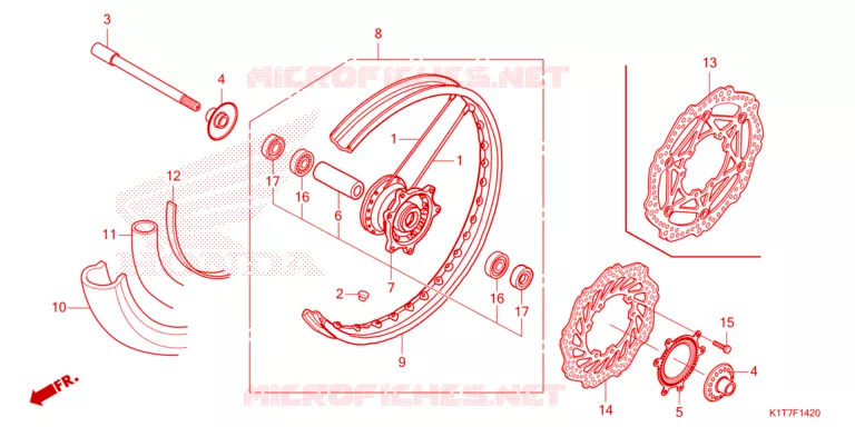 VOOR WIEL Honda MOTO 300 CRF 2024  CRF300LRP