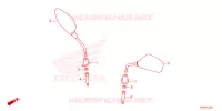 TRUNK LIGHT/MIRROR voor Honda SH 125 SPORTY 5ED 2023