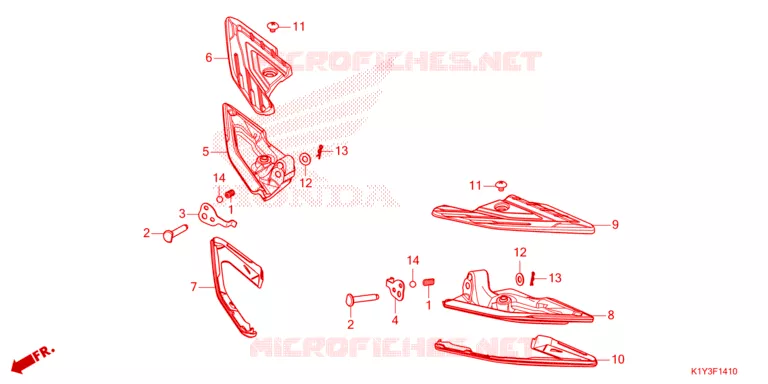 ACHTER KUSSEN/ OPSTAPPEDAAL Honda SCOOTER 125 PCX 2023  WW125AP