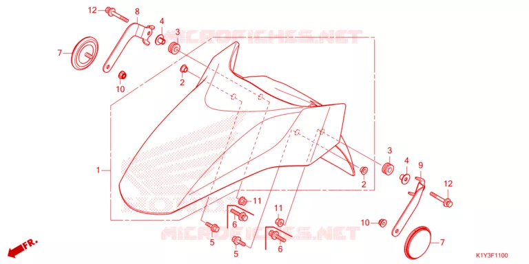 VOOR STROOMLIJNKAP/OPSTAP VLOER Honda SCOOTER 125 PCX 2024  WW125AP
