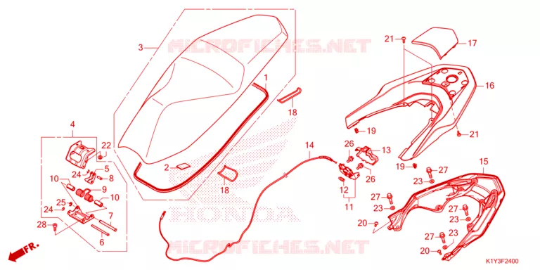 ZITTING/ZITTING KAP Honda SCOOTER 125 PCX 2023  WW125AP