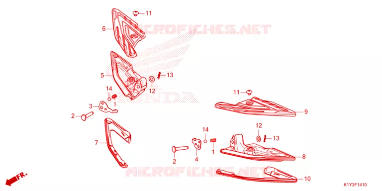 ACHTER KUSSEN/ OPSTAPPEDAAL Honda SCOOTER 125 PCX 2023  WW125AP