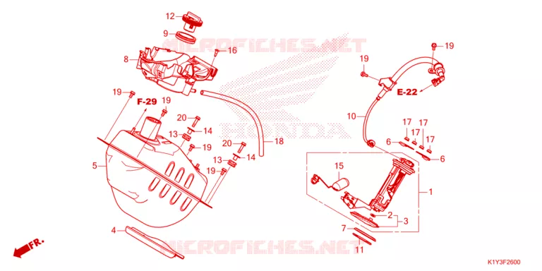 BRANDSTOF TANK  Honda SCOOTER 125 PCX 2023  WW125AP