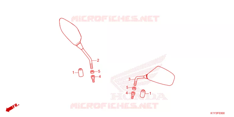 TRUNK LIGHT/MIRROR Honda SCOOTER 125 PCX 2023  WW125AP
