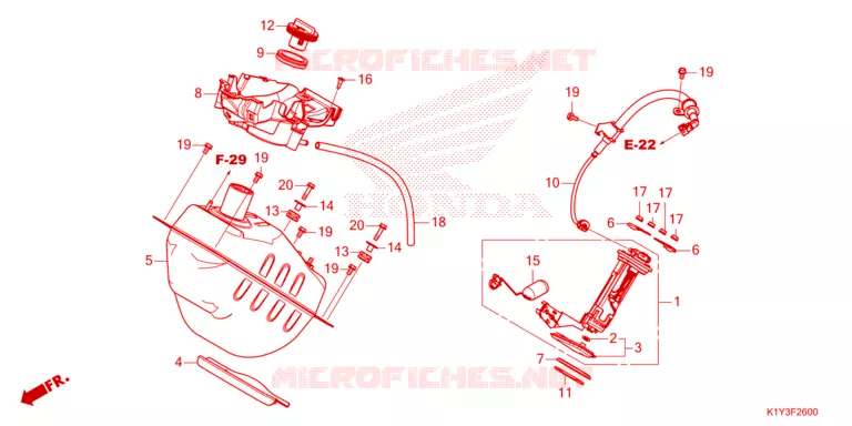 BRANDSTOF TANK  Honda SCOOTER 125 PCX 2023  WW125P
