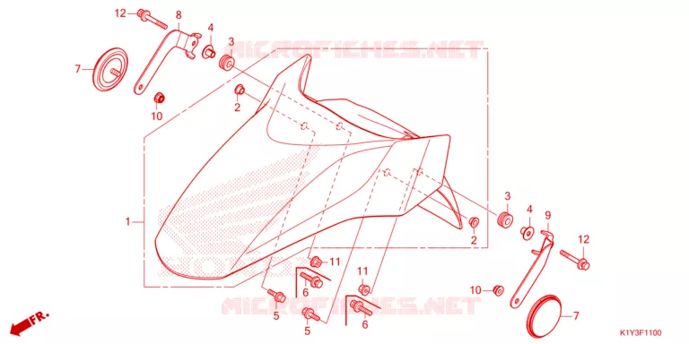 VOOR STROOMLIJNKAP/OPSTAP VLOER Honda SCOOTER 125 PCX 2023  WW125P