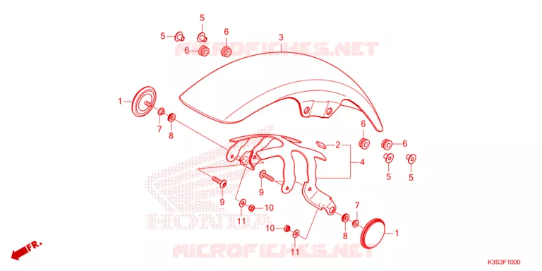 VOOR STROOMLIJNKAP/OPSTAP VLOER Honda MOTO 250 CL 2023  CL250AP