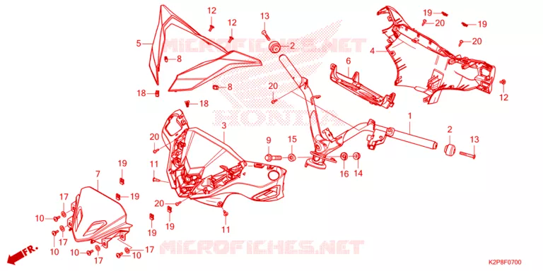 HENDEL PIJP/HENDEL AFDEKKING Honda MOTO 150 RS 2024  FS150FAP_MA