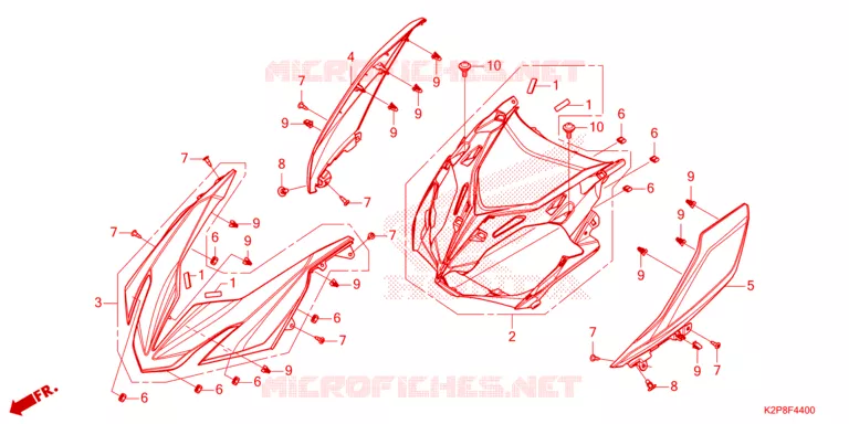 VOOR AFDEKKING/OPSTAP VLOER Honda MOTO 150 RS 2024  FS150FAP_MA
