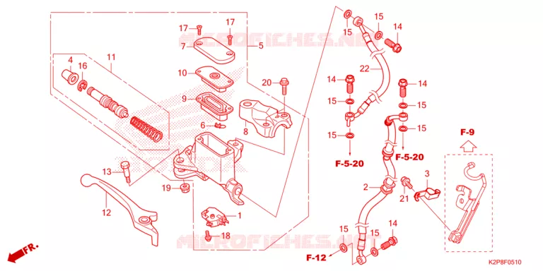 VOOR REM HOOFD CILINDER Honda MOTO 150 RS 2023  FS150FAP_MA