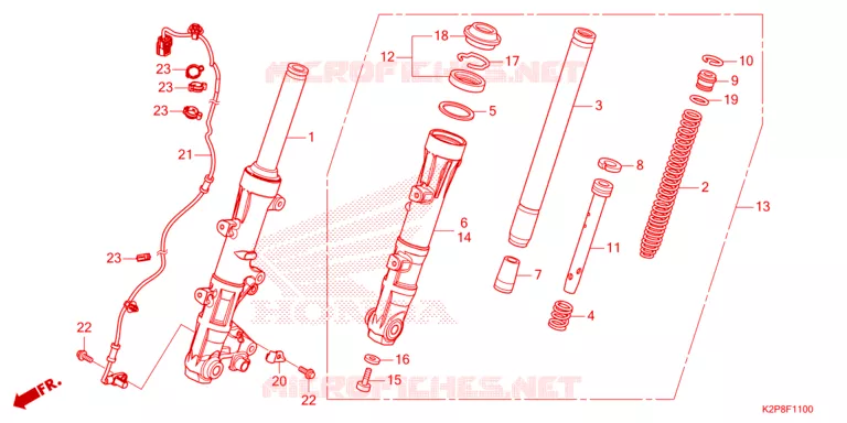 VOOR VORK/STURING STANG Honda MOTO 150 RS 2024  FS150FAP_MA
