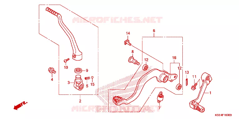 PEDAAL/KICKSTARTER ARM Honda MOTO 150 CRF 2011  CRF150RB9
