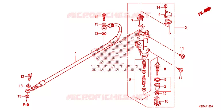 ACHTER REM HOOFD  Honda MOTO 150 CRF 2014  CRF150RBE