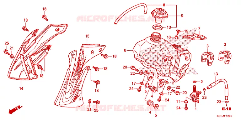 BRANDSTOF TANK  Honda MOTO 150 CRF 2014  CRF150RBE