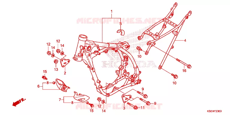 FRAME CHASSIS Honda MOTO 150 CRF 2014  CRF150RBE