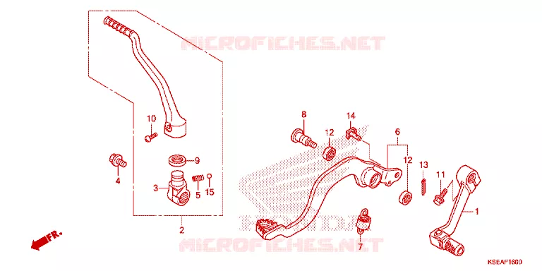 PEDAAL/KICKSTARTER ARM Honda MOTO 150 CRF 2014  CRF150RBE