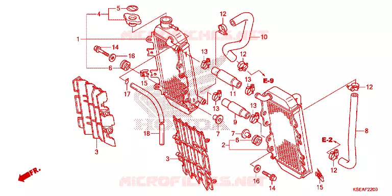 RADIATOR Honda MOTO 150 CRF 2014  CRF150RBE