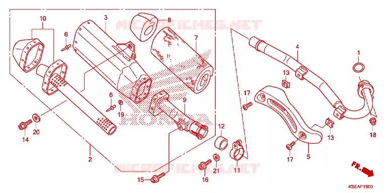 UITLAATDEMPER  Honda MOTO 150 CRF 2014  CRF150RBE