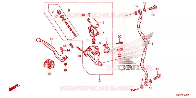 VOORREM HOOFDCILINDER Honda MOTO 150 CRF 2014  CRF150RBE