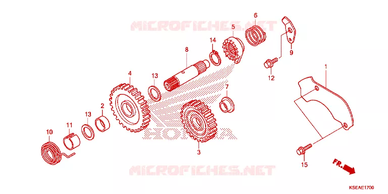 AANDRIJFFACE/ KICKSTARTER SPIL Honda MOTO 150 CRF 2015  CRF150RBF