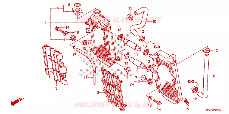 RADIATOR Honda MOTO 150 CRF 2016  CRF150RBG