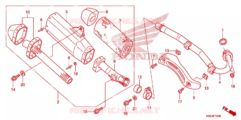UITLAATDEMPER  Honda MOTO 150 CRF 2012  CRF150RC